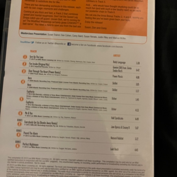 Lot of 3 Les Mills CORE  CXWORX Release 10,12,16  DVDs w/instructor notes & CDS - Picture 3 of 8